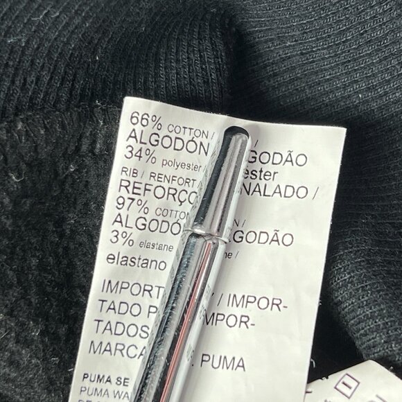 Puma Full Zip Jacket Mens Large Black Long Sleeve Track Windbreaker - Picture 7 of 9